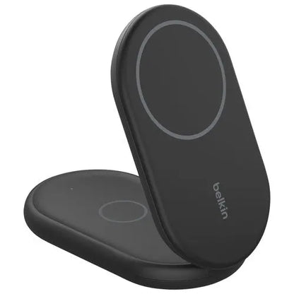 Belkin MagSafe Qi2 Wireless Charger | 2-in-1 Magnetic Foldable 15W | Fast Charger for iPhone 16, 15, 14, 13, 12 | Charging Station with Non-Slip Base | PSU Included Dabbakhul