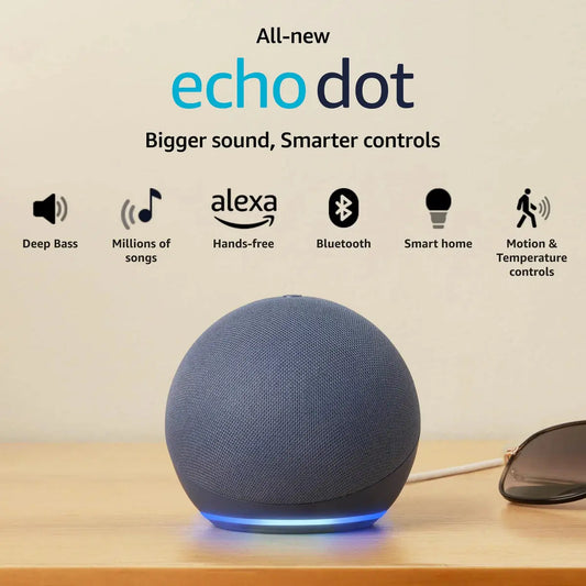 Amazon Echo Dot (5th Gen) | Smart speaker with Bigger sound, Motion Detection, Temperature Sensor, Alexa and Bluetooth Dabbakhul