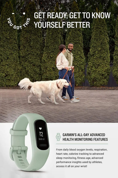 Garmin vívosmart® 5, Fitness Tracker, Long-Lasting Battery, Simple Design, Black Dabbakhul