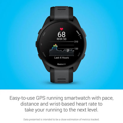 Garmin Forerunner 165, Running Smartwatch, Colorful AMOLED Display, Training Metrics and Recovery Insights, Music on Your Wrist, Black Dabbakhul
