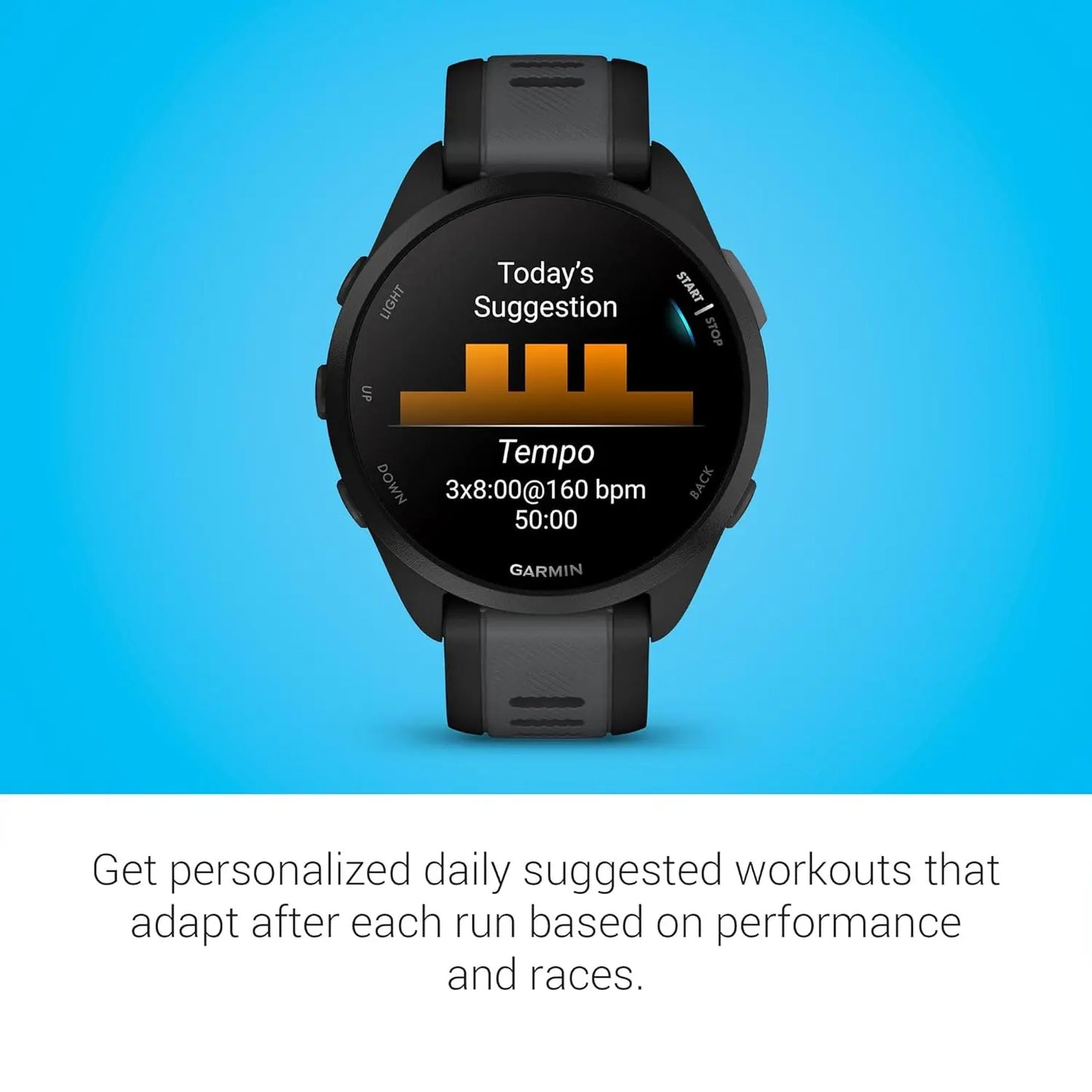 Garmin Forerunner 165, Running Smartwatch, Colorful AMOLED Display, Training Metrics and Recovery Insights, Music on Your Wrist, Black Dabbakhul