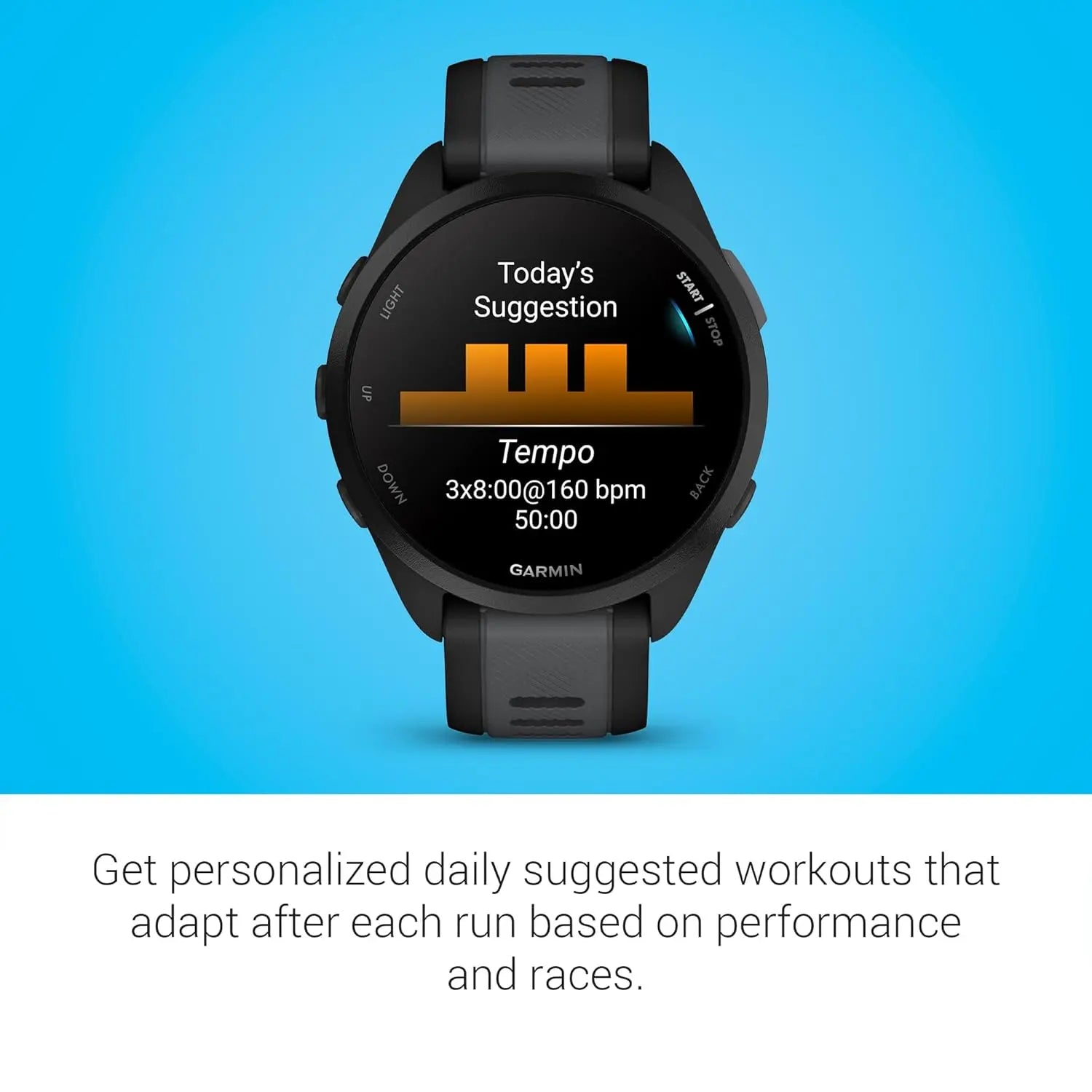 Garmin Forerunner 165, Running Smartwatch, Colorful AMOLED Display, Training Metrics and Recovery Insights, Music on Your Wrist, Black Dabbakhul