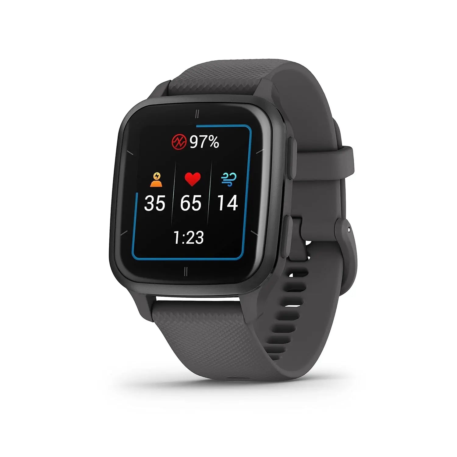 Garmin Venu® Sq 2 GPS Smartwatch - AMOLED Display, All-Day Health Monitoring, Long Battery Life, Activity & Heart Rate Tracker, Slate and Shadow Gray Dabbakhul