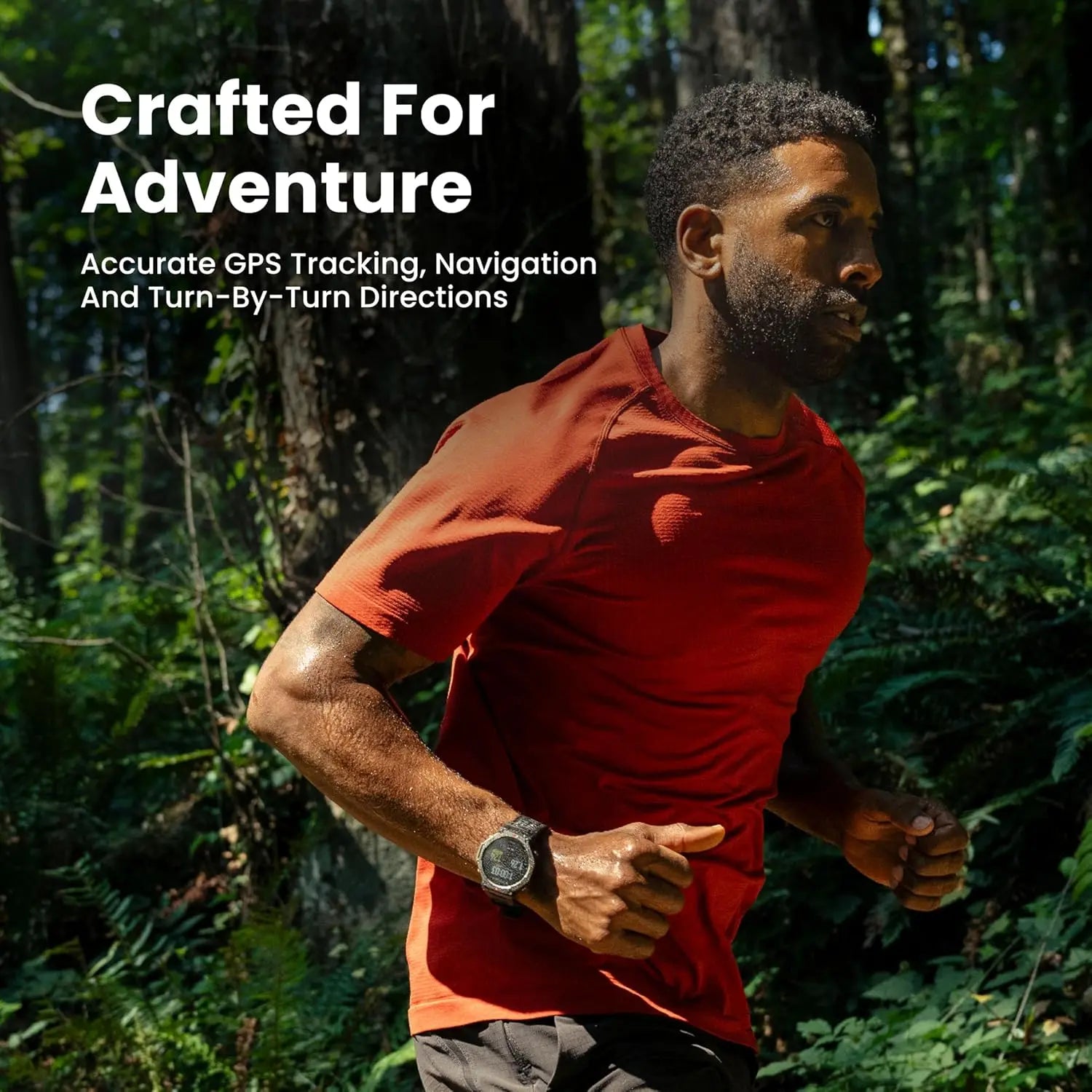 Amazfit T-Rex 3 Outdoor Rugged Military 48mm Smart Watch, Built in GPS, 27 Days Battery Life, Offline Maps, 2000 Nits Brightness, 10 ATM Water Resistance, AI Coach, for iOS & Android (Lava Red) Dabbakhul