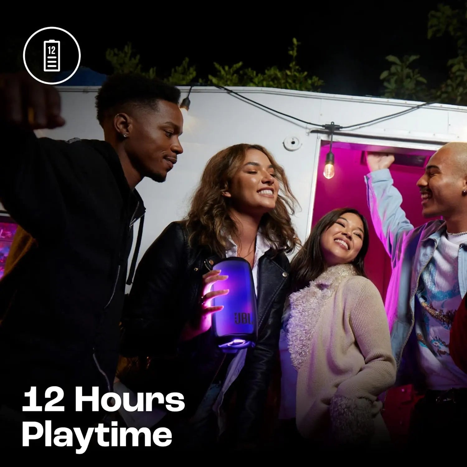 JBL Pulse 5, Wireless Portable Bluetooth Speaker, 40 Watt, Customized 360° Lightshow Portable App, Pro Sound, Deep Bass, 12 Hours Playtime, PartyBoost, IP67 Waterproof & Dustproof Dabbakhul