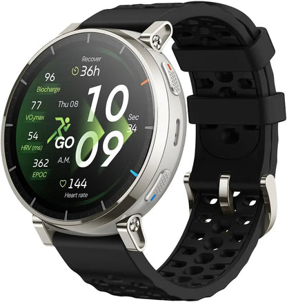Amazfit Active 3 Premium GPS Running Smart Watch,1.32" AMOLED
Sapphire Display, 12-Day Battery, 4GB Storage, Offline Maps,170+ Workout Modes,5 ATM,Heart Rate & Fitness Tracker,Android & iPhone, Black