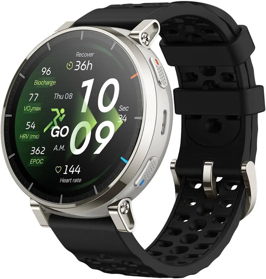 Amazfit Active 3 Premium GPS Running Smart Watch,1.32" AMOLED
Sapphire Display, 12-Day Battery, 4GB Storage, Offline Maps,170+ Workout Modes,5 ATM,Heart Rate & Fitness Tracker,Android & iPhone, Black