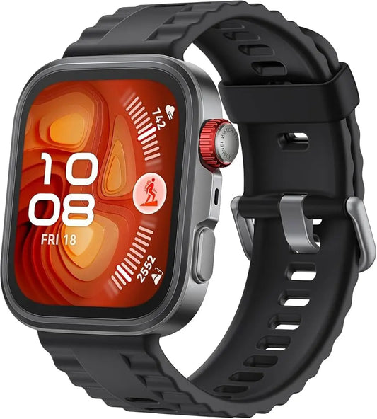 HUAWEI Watch FIT4 Pro Smartwatch, 1.82" Sapphire Display Titanium Alloy Bezel, Up to 10-Day Battery Life, Dual Band GPS, Golf Courses map, 40 m Free Diving, Compatible with Android iOS Dabbakhul