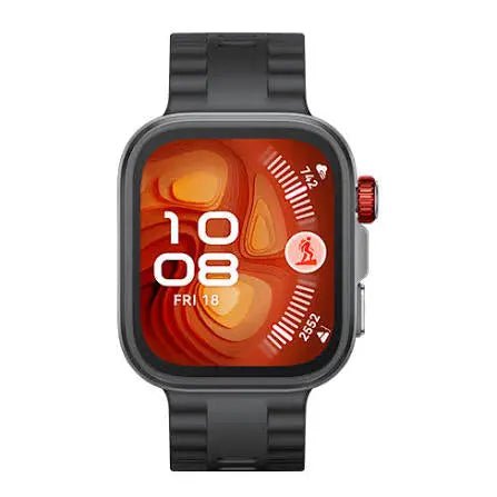 HUAWEI Watch FIT4 Pro Smartwatch, 1.82" Sapphire Display Titanium Alloy Bezel, Up to 10-Day Battery Life, Dual Band GPS, Golf Courses map, 40 m Free Diving, Compatible with Android iOS Dabbakhul