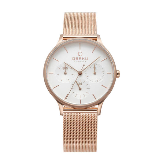 Obaku Lind Rose Multifunction Women's Watch (V212LMVIMV),