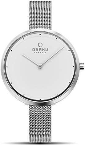 Obaku Women White Analogue Watch V227LXCIMC