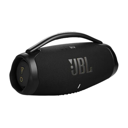 JBL Boombox 3 Wi-Fi, Wireless Portable Bluetooth Speaker, 24H Playtime, Deepest Bass, Built-in Powerbank, Wi-Fi with AirPlay, Alexa Multi-Room, Chromecast Built-in™, PartyBoost, IP67, App (Black)