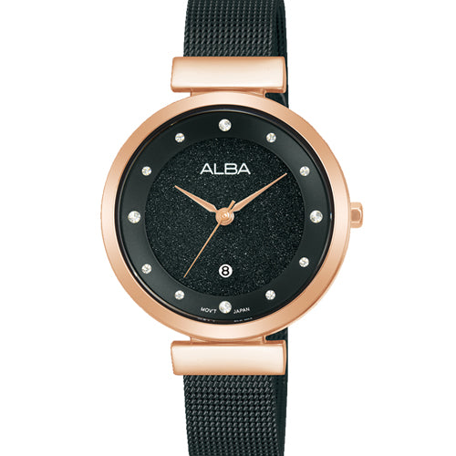 ALBA AH7B28X1 BLACK SHIMMER LADIES WATCH