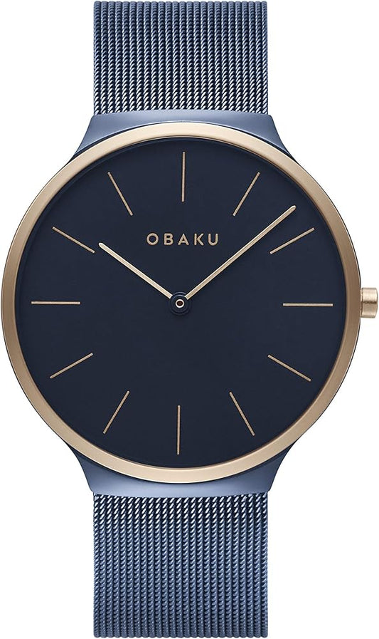 Obaku
Ark Ocean Blue Round Dial Men's Watch (V240GXSLML)